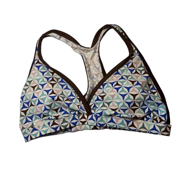 Melika Womens Bikini Set Size M Blue RACERBACK Beach Pool Vacation high cut blue - Picture 2 of 15